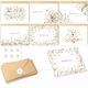Set de 12 felicitari cu motive florale, cu plicuri autoadezive si autocolante, RISEGIGGLE, dimensiuni 12, 7 × 8, 9 cm