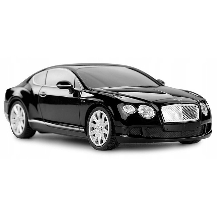 Rastar Bentley Continental GT 1:24 kisautó, fekete, méretek 38.5x13x11.5cm, távirányítóval
