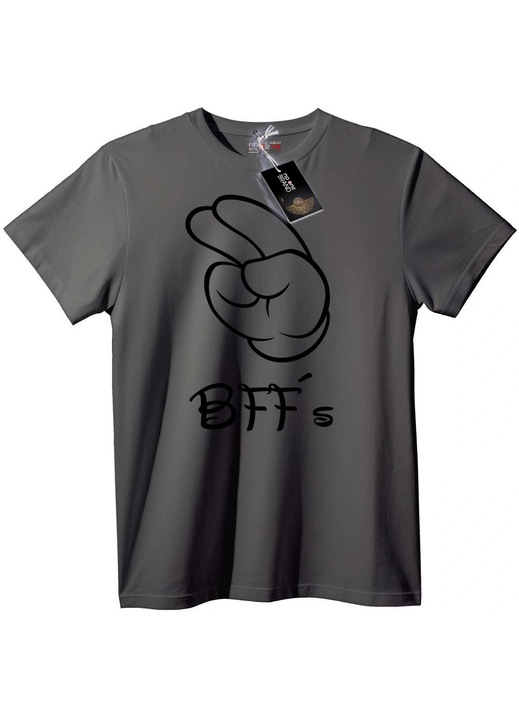 Tricou BFFs Semnul Păcii, Gri