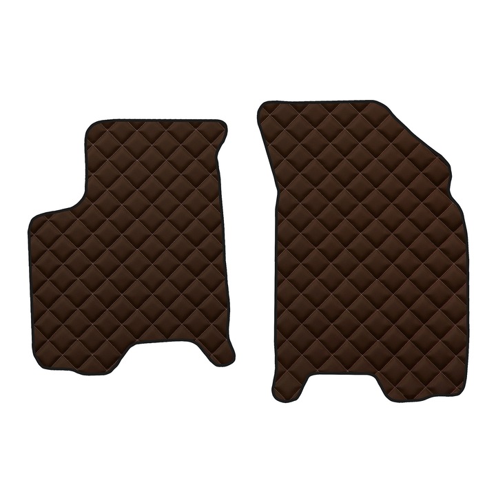Covorașe podea - față F-CORE, piele ecologică, maro, pentru sedan