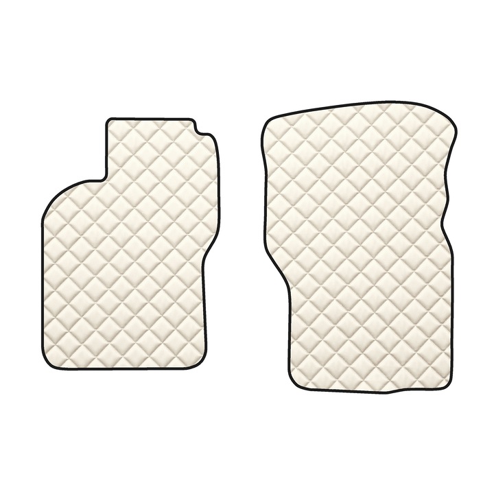 Covorașe podea auto F-CORE ECO-PIELE Q, față, piele ecologică, sampanie, Sedan