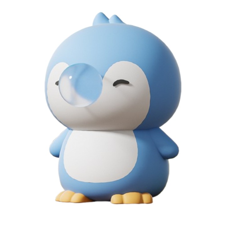 Interaktív pingvin, 8.5x6.5x6cm, lassú visszatérő mechanizmus