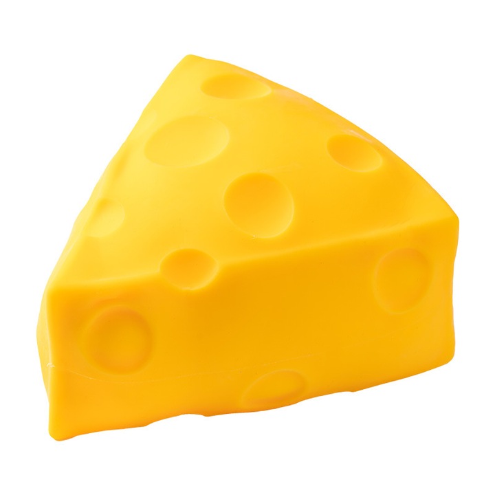 Interaktív gyerekjáték, háromszög alakú stresszoldó sajt, 8x7cm