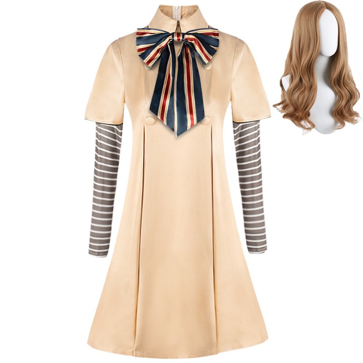 Costum de cosplay pentru copii, Megan Koss, rochie + peruca, marimea 140