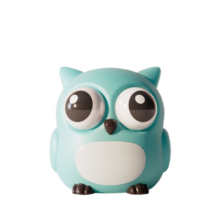 Interaktív játék gyerekeknek, bagoly design, 6x6x8cm, szett