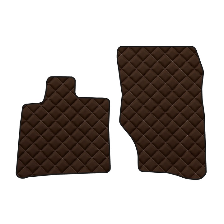 Covorașe podea față, F-CORE, ECO-PIELE Q, maro, 30x45cm, set