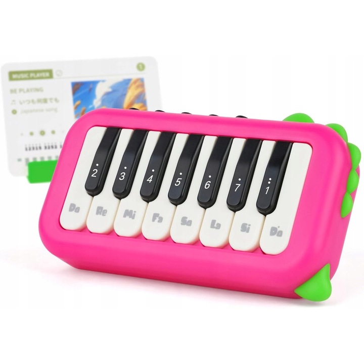 Pianina educationala pentru copii, 3 moduri de sunet, 5 partituri, 18 luni+