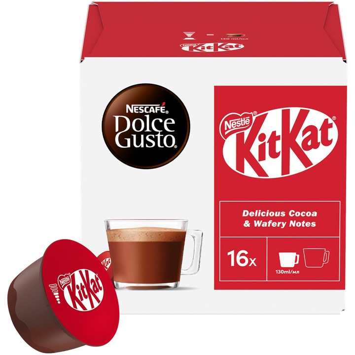 Set 3 x Capsule Nescafé Dolce Gusto KIT KAT Chocolate, 48 buc, 256g
