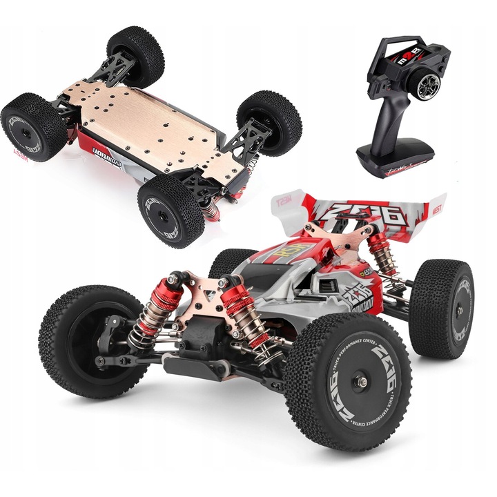 WL Toys 144001 4x4 távirányítós autó 1:14 60km/h zöld 31x20,5x11cm teljes készlet