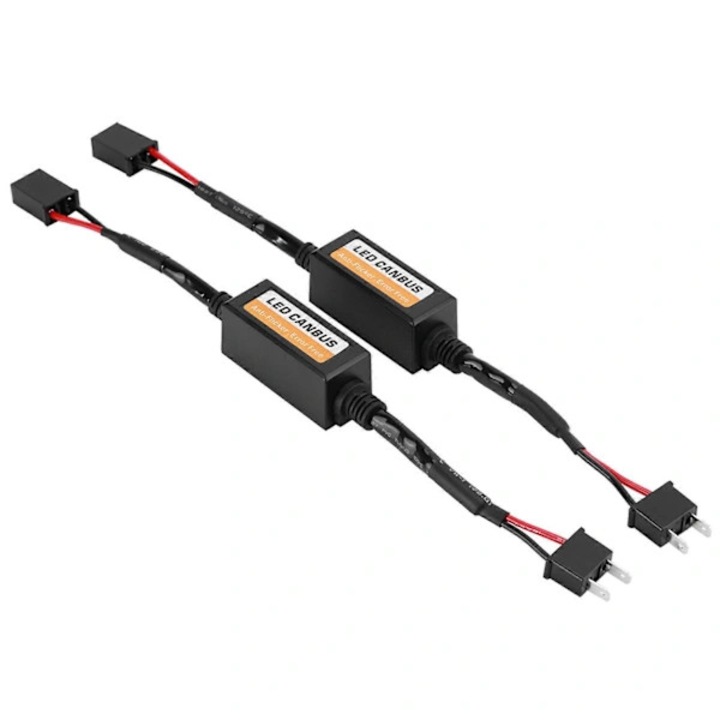 Set 2 bucati decodor LED pentru faruri, rezistent la flicker, 9-12V