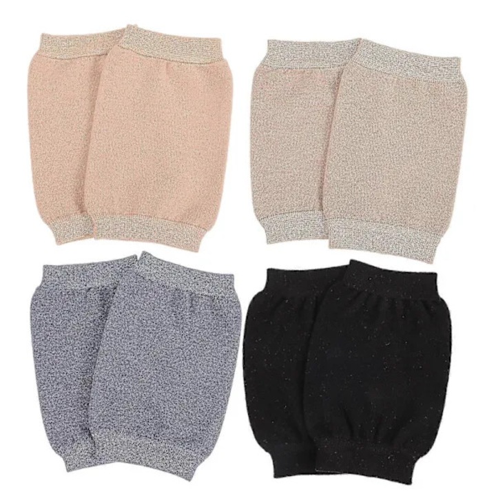 Set 4 perechi incalzitoare Genunchi, Negru, Culoare pielii, Gri, Camel, 19.70x13.00x0.50cm