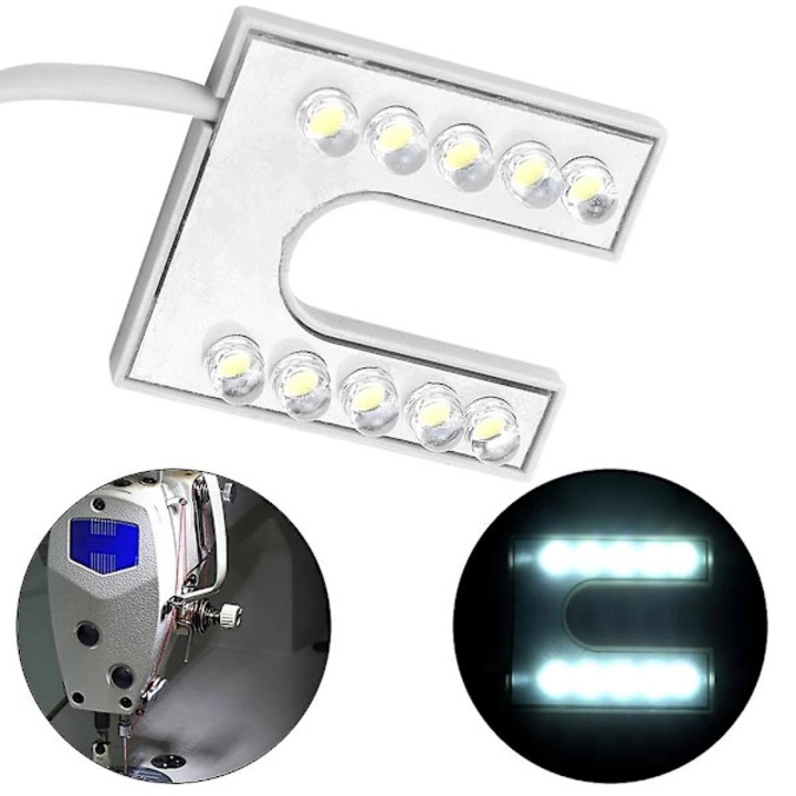 Rugalmas LED lámpa mágneses talppal varrógéphez, 10 LED, 110-265V