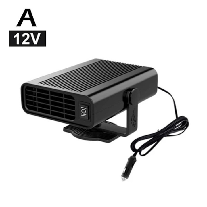 Autós elektromos fűtés 500W, 12V/24V, 2 üzemmód, fekete, 14x10.5x8cm