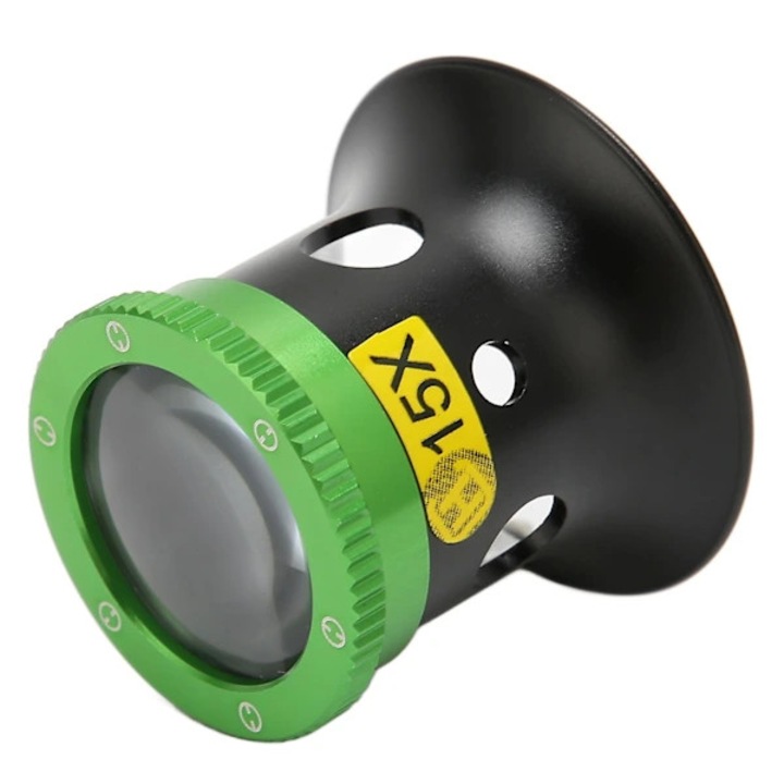 Lupe 15X din aliaj de aluminiu cu lentila de safir, pentru bijuterii, monede, antichitati, portabil