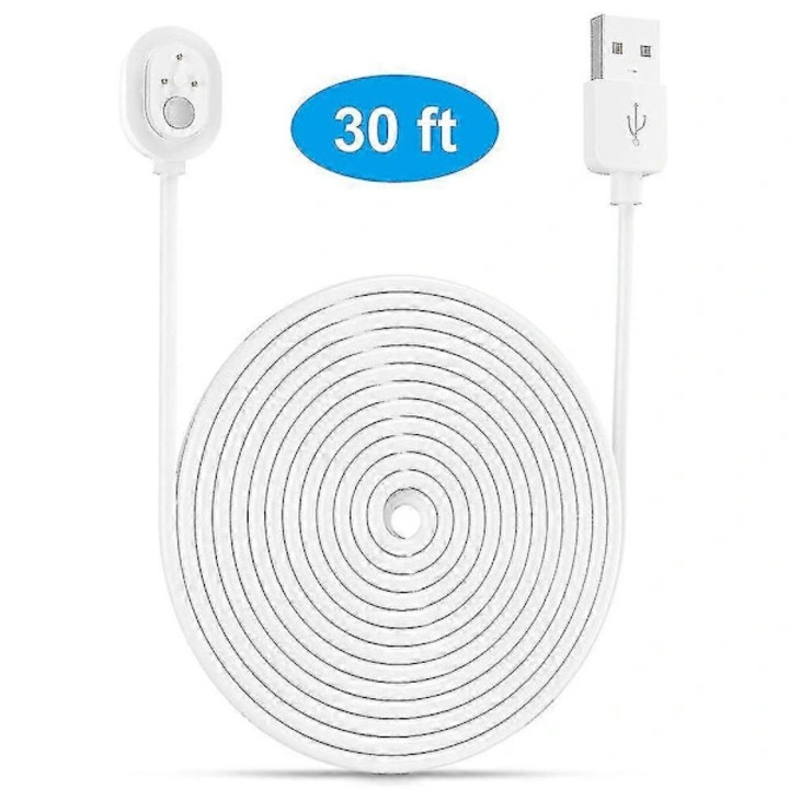 Cablu de alimentare, 6M/9M, alb