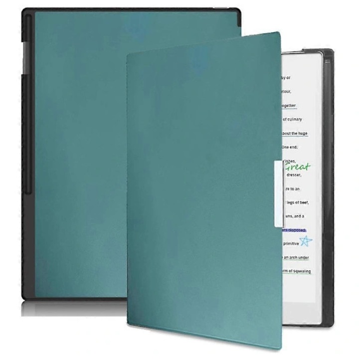 Tabletok tok, ReMarkable Paper Pro, PC és PU bőr, tolltartóval, automatikus ébresztés/alvás funkcióval, zöld