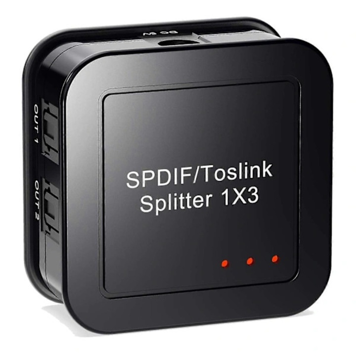 Splitter audio optic digital 1x3, suport Dolby-AC3/DTS/LPCM2.0, distanta maxima 40m, negru, 54x54x24cm