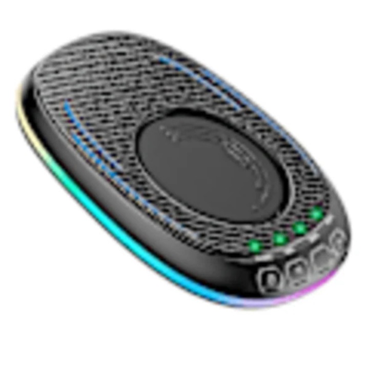 Egér mozgató eszköz, időzítővel, csendes, 7 dinamikus fénnyel, fekete