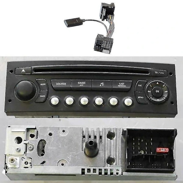 Adaptor radio Bluetooth 5.0 pentru Peugeot Citroen, 12V, negru