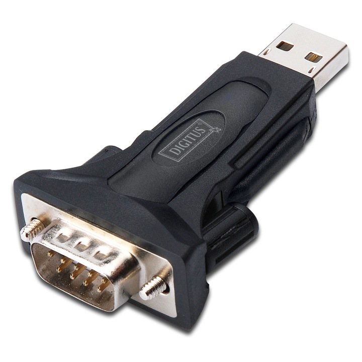 USB-RS-485 átalakító, Digitus DA-70157, USB 2.0, apa/apa csatlakozók, 0,8 m kábel, fekete, 1 db