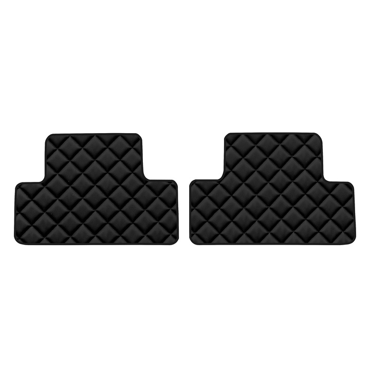 Covorașe podea spate, F-CORE, ECO-PIELE Q, negru, Coupe, 10mm spumă poliuretanică