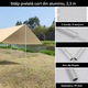 Cort tip pagoda hexagonal Juksun 6 persoane, 450x300cm, material poliester impermeabil, colturi intarite, tije rezistente, montaj versatil, Pentru camping, picnic, plaja