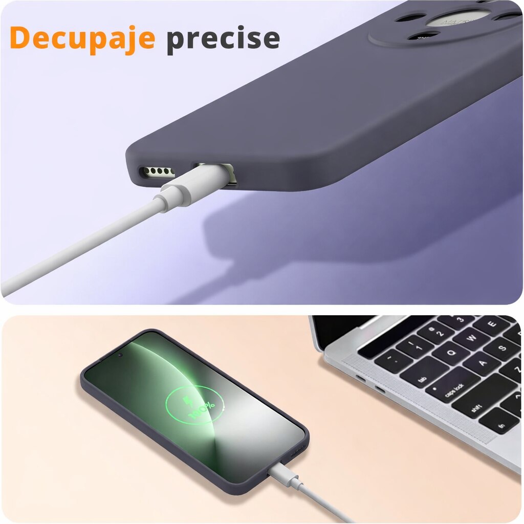 Husa Soft Touch, slim, ALC Mobile, anti soc, compatibila cu Honor Magic 8 Lite, Negru Tpu