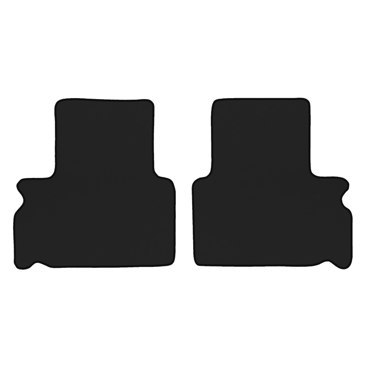 Covorașe podea spate F-CORE, piele ecologică, negru, set pentru FORD S-MAX/GALAXY II, 5-7 locuri