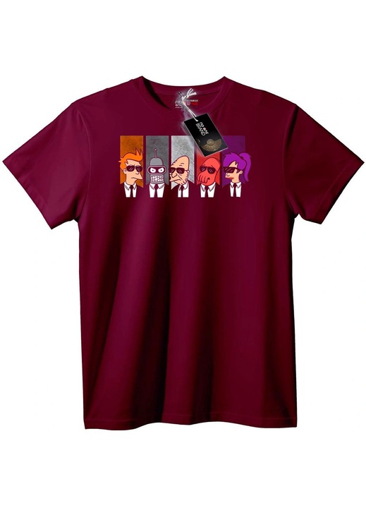 Tricou cu personaje de desene animate, Visiniu