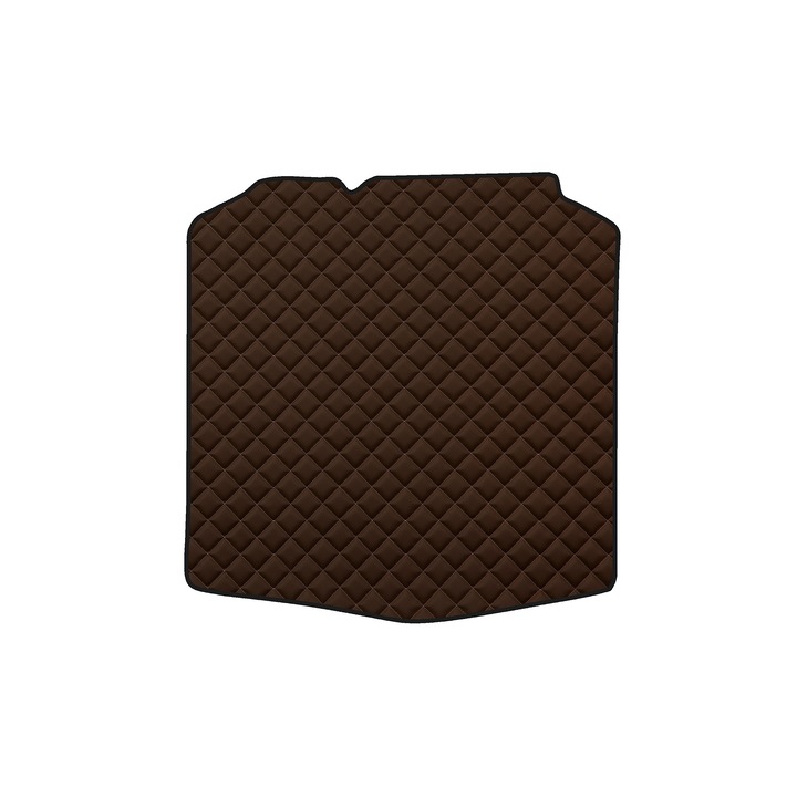 Covor portbagaj F-CORE ECO-PIELE Q, maro, 10mm grosime, antiderapant, pentru SKODA FABIA II Kombi
