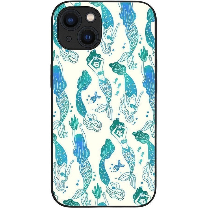 Husa telefon Sonique Ocean Series pentru Apple iPhone 13, silicon, design cu gorgone, multicolor