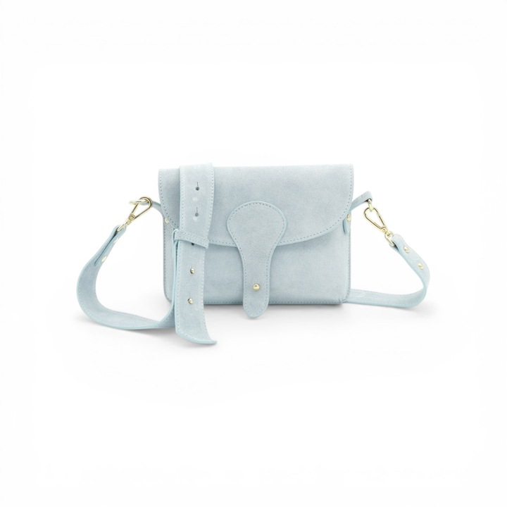 Noa-M női táska, szarvasbőr, kék, 1 rekesz, méretei 16x23x4cm