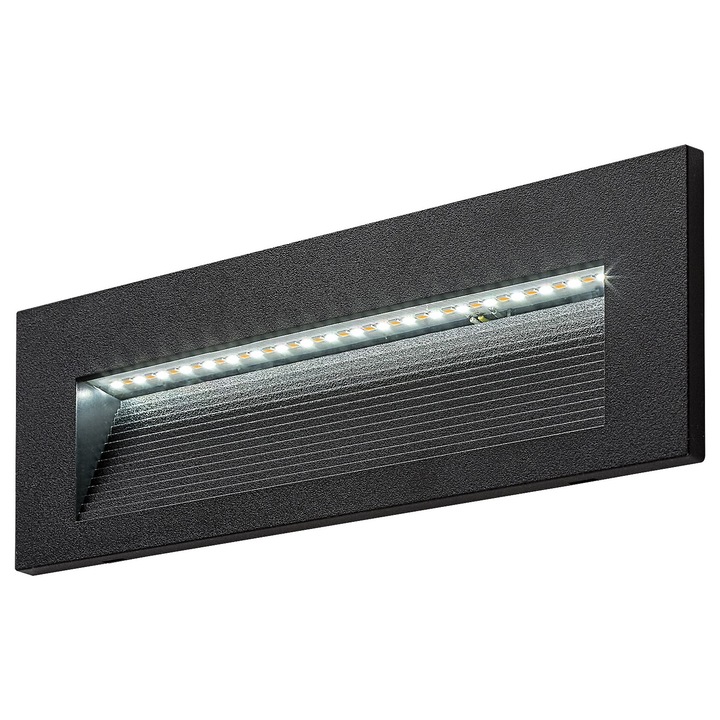 Aplica de perete LED pentru exterior Kavala plastic negru 6W 300Lm 3000, 4000, 6500K 230x80x20mm IP65 RABALUX