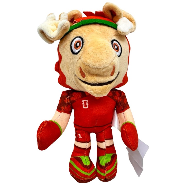 Breloc plus mascota fotbal capra jucarie de agatat pentru copii 20cm