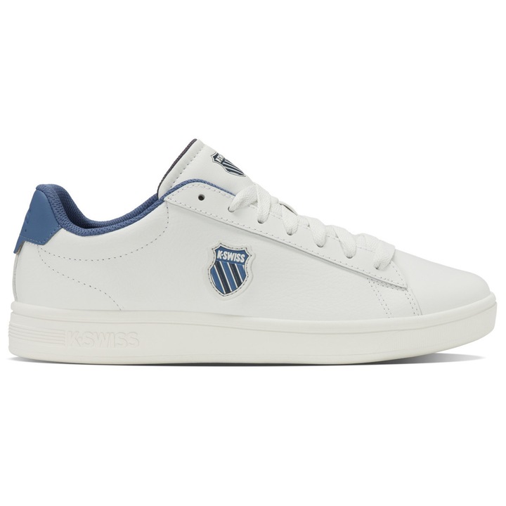 Adidasi barbati K-Swiss Court Shield II, alb, piele si sintetic, design clasic, talpa sintetica