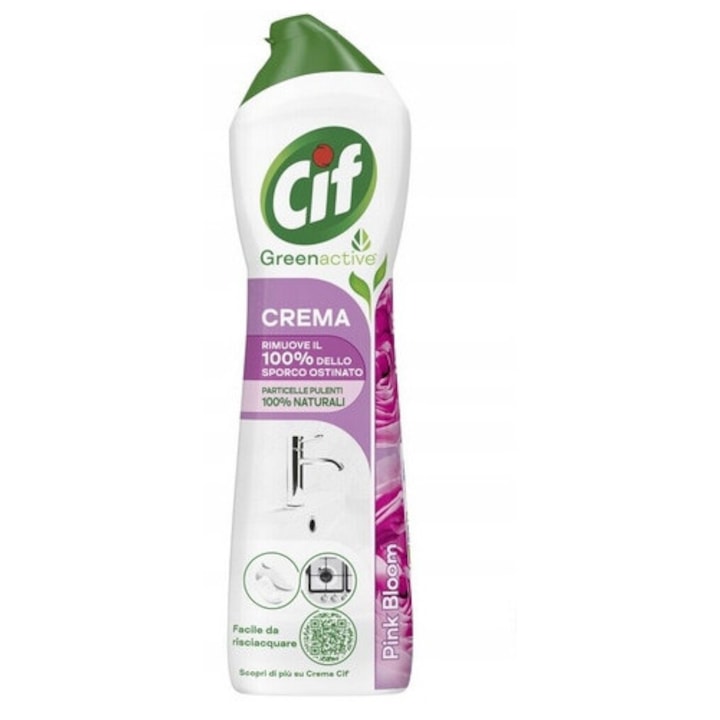 Cif Cream Mleczko de Curatare 500ml, eficient pentru suprafete dure, fara urme, utilizare universala