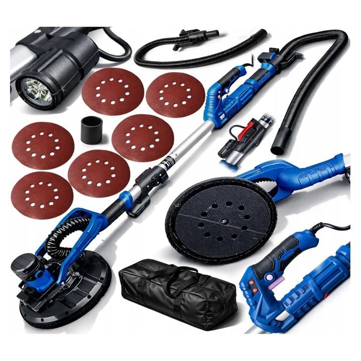 Slefuitor de pereti tip girafa cu LED, 225 mm, 2100 W, Ondragon OD4013