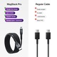 Mágneses USB-C-ről USB-C-re kábel, 100W gyorstöltés, 1m, autóba, kompatibilis iPhone, iPad és Android készülékekkel