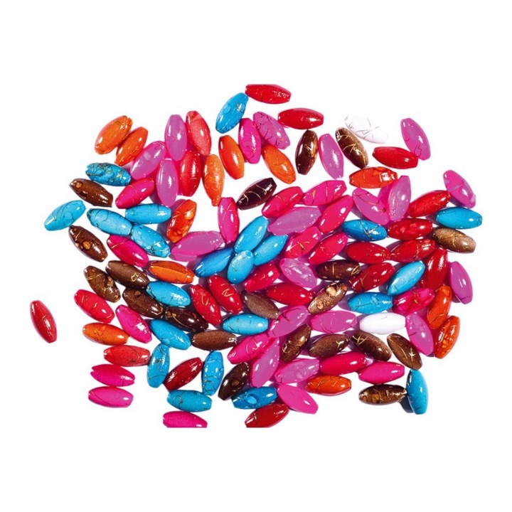 Set 3 x Seturi pentru Artizanat, STATOVAC, Margele Ovale, Colorate, Decoratiuni