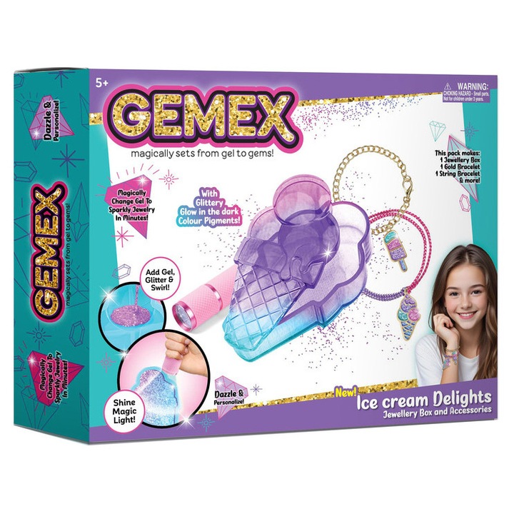 Set de creație bijuterii Gemex, margele, 5 ani, multicolor