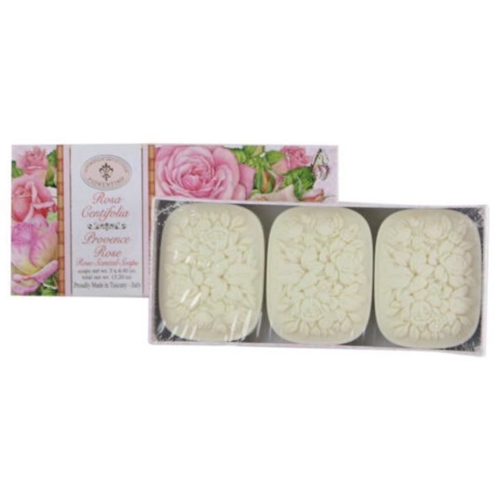 Set sapun Provence Rose 3x125 gr Saponificio Artigianale Fiorentino