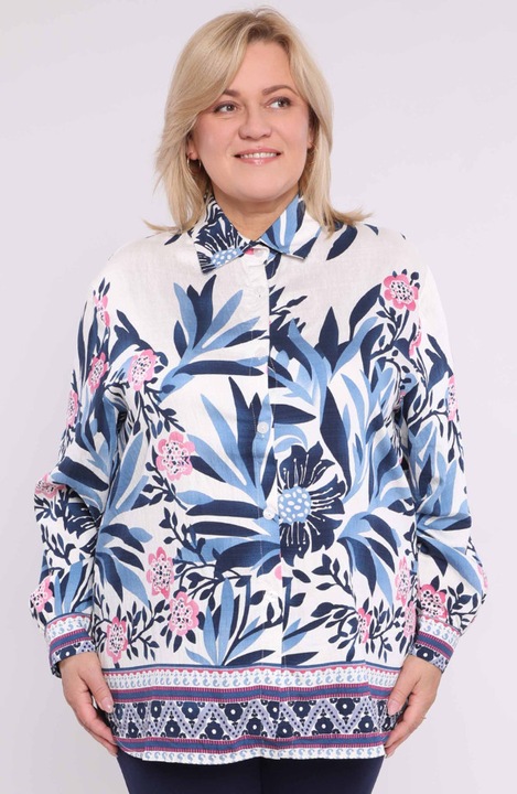 Синя шарена риза