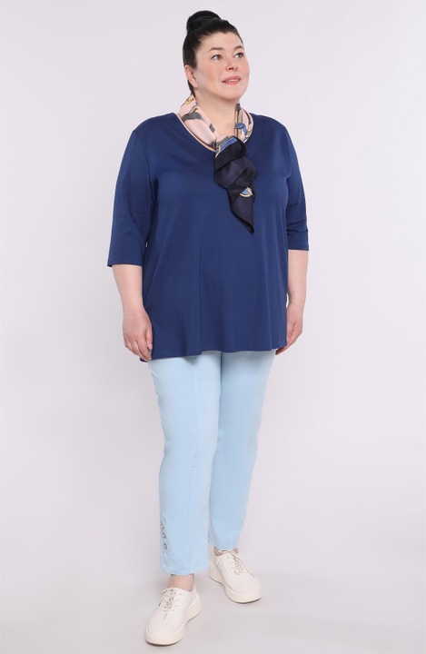 Hosszú kék nadrág zsebekkel 54