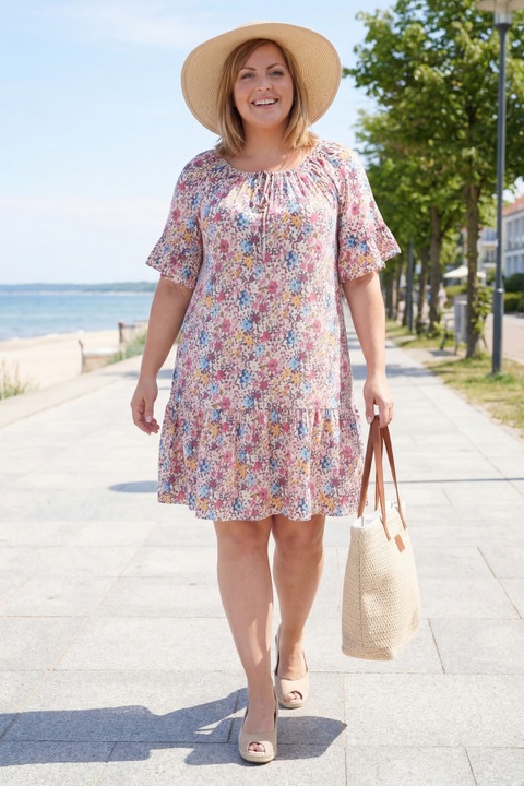 Rochie cu flori colorate 50/52