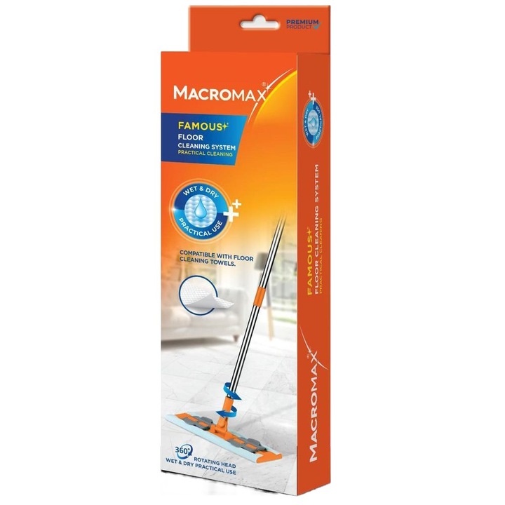 Set 2 x Sistem de Curatare a Podelei Macromax, Uscata si Umeda