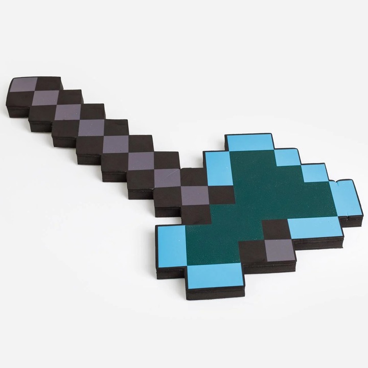 Jucarie Topor Colorat din EVA, Model Pixelat, 41cm