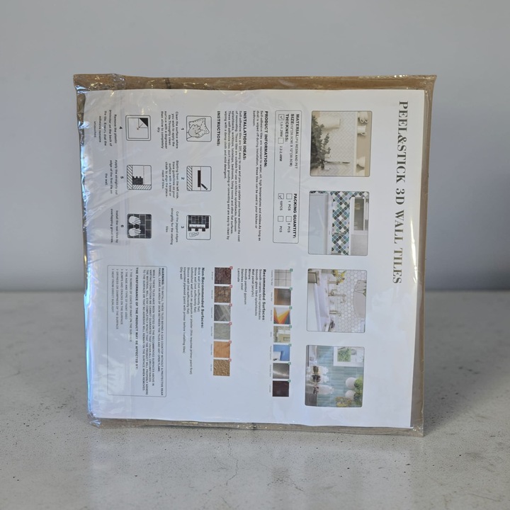 Placi de perete autoadezive 3D, 10 bucati, rasina PU si PET, 30, 5x30, 5cm