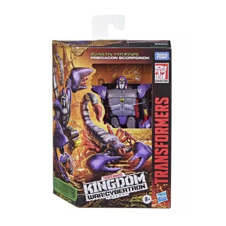 Figurina Transformers, Generations War for Cybertron Kingdom Deluxe WFC-K23 Predacon Scorponok, Multicolor, 24 Puncte De Articulatie