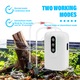 Pompa de aer pentru acvariu, Bedee, Pompa de oxigen reincarcabila cu doua moduri, 2 orificii de evacuare a aerului reglabile, Debit: 3 l/min, Alimentare stabila, Bule dense, Potrivita pentru exterior, Pescuit si intreruperi de curent, Alb