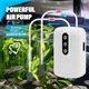 Pompa de aer pentru acvariu, Bedee, Pompa de oxigen reincarcabila cu doua moduri, 2 orificii de evacuare a aerului reglabile, Debit: 3 l/min, Alimentare stabila, Bule dense, Potrivita pentru exterior, Pescuit si intreruperi de curent, Alb